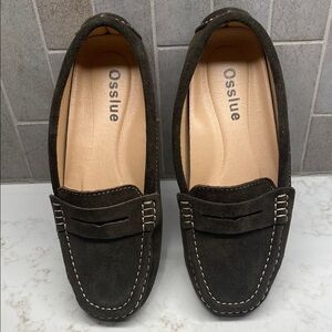 Suede Loafers | Mocha Coffee Brown Driving Classic Stitch Detail | Size 7.5 NWOT
